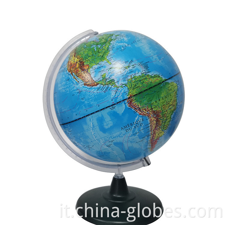 physical map globe